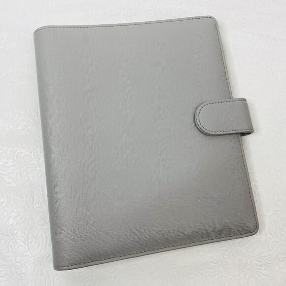 Cloth and Paper Foundations Gray Leather Planner - Picture 3 of 16